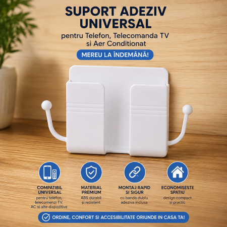 Suport Adeziv pentru Telefon sau Telecomanda Televizor si Aer Conditionat, [4]