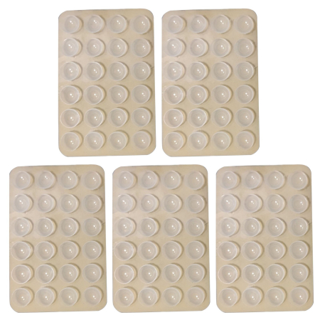 Suport Adeziv Universal, , pentru Telefon/Tableta, cu 24 Ventuze, potrivit pentru Tik-Tok/Selfie/Vizionare Video, din Silicon, 8 x 5.5 x 1 cm, Transparent [3]