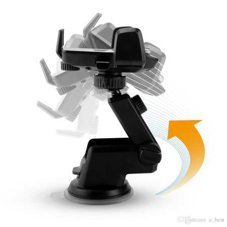 Suport auto pentru telefon, 2nd A1 Telescopic cu Ventuza Negru [1]