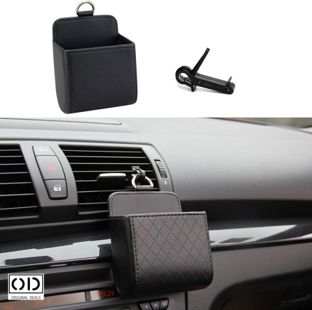 Suporti & Organizare si Protectie Auto - Suport Auto Telefon si Accesorii Grila Ventilatie – Negru – ORIGINAL DEALS