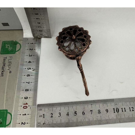 Suport de Tamaiat, , din Aliaj de Zinc, Model Lotus, Ignifug, 9.7 x 4.8 x 4.7 cm, Cupru [5]