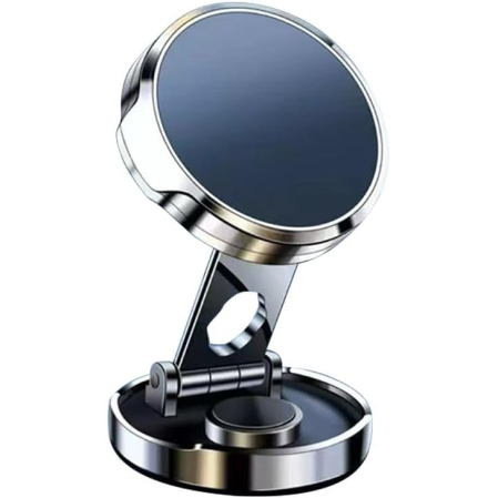 Suporti auto - Suport de Telefon, , cu Adeziv, din ABS si Magnet, Pliabil, Diametru 4.4 cm, Universal, Argintiu