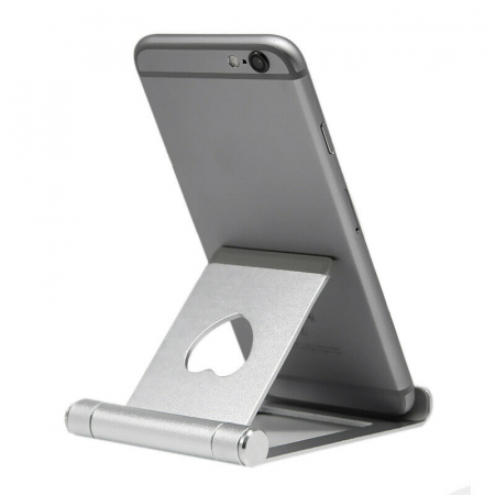Suport din Aluminiu pentru Smartphone sau Tableta, Pliabil, Reglabil si Portabil [0]