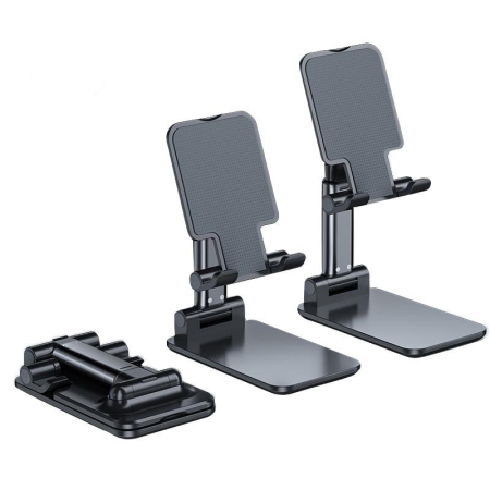 Suport extensibil de birou, , cu brat telescopic, pentru smartphone sau tableta, pliabil, Universal, Negru [2]