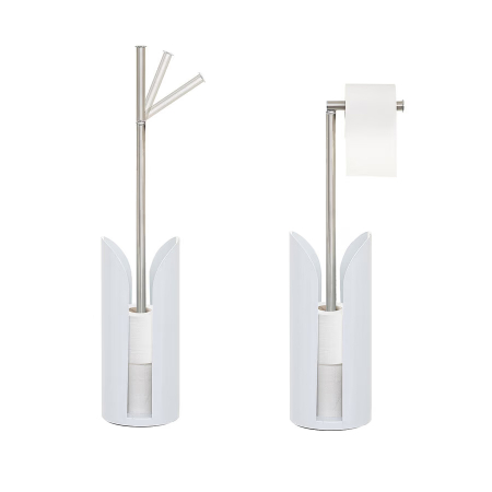 Suport hartie igienica 5Five Colors, otel, 15x60 cm, alb [4]