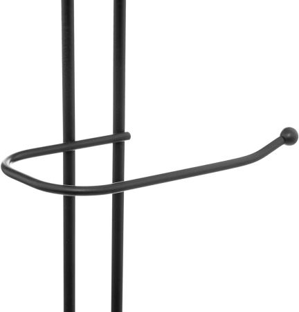 Suport hartie igienica 5Five Mayaj cu spatiu depozitare, otel, 17x16x73 cm, negru [1]