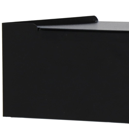 Suport hartie igienica din otel cu sertar depozitare, sistem montare inclus, 22cm, negru bej [13]