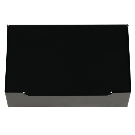 Suport hartie igienica din otel cu sertar depozitare, sistem montare inclus, 22cm, negru bej [16]