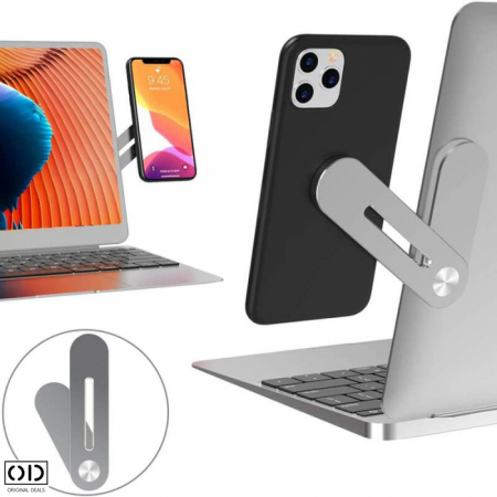 Suport Magnetic Auto-Adeziv pentru Telefon Laptop Suport adeziv pentru laptop suport adeziv pentru Macbook Suport telefon pentru laptop Suport adezvi si magnetic de telefon pentru laptop [1]