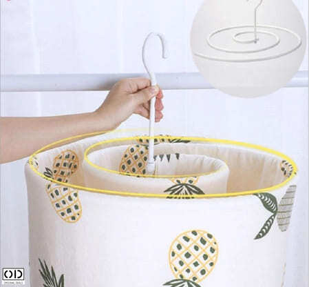 Suport Metalic in Forma de Spirala pentru Uscat Haine si Lenjerii de Pat, Alb [11]