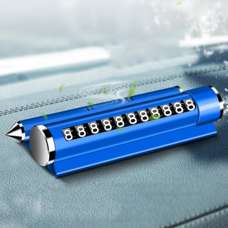 Suport numar de telefon cu odorizant pentru parcare Albastru [1]