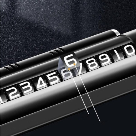 Suport numar de telefon cu odorizant pentru parcare Negru [1]