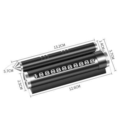 Suport numar de telefon cu odorizant pentru parcare Negru [2]
