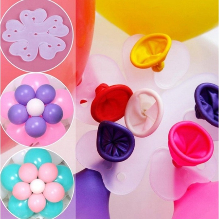 Suport pentru Baloane, , care Formeaza o Floare, cu Un Singur Strat, pentru 6 Baloane, 6x6cm, 2.7g [3]