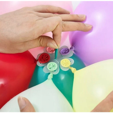 Suport pentru Baloane, , care Formeaza o Floare, cu Un Singur Strat, pentru 6 Baloane, 6x6cm, 2.7g [6]