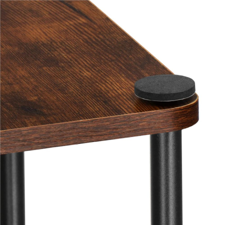 Suport pentru flori, 106x58 cm, negru/maro deschis – 5 rafturi, structura metalica, design modern [8]