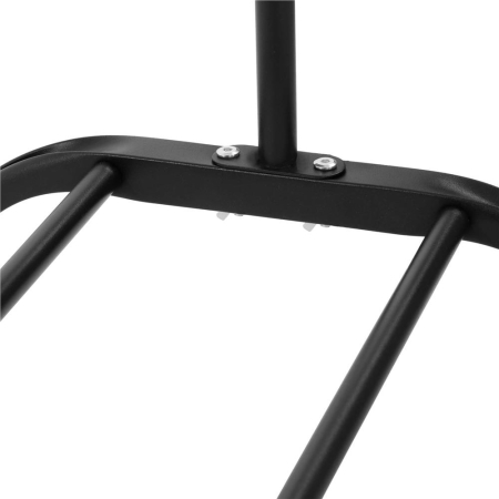 Suport pentru haine cu cadru metalic, cu sina de agatat si carlige cuier, 40x110x146cm, negru [3]