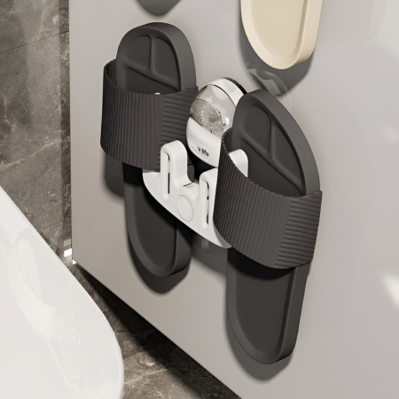 Suport pentru Incaltamintea de Casa, , fara Perforare, Montare pe Perete, Prindere Adeziva, 11.6x11x4.8cm, Alb [2]