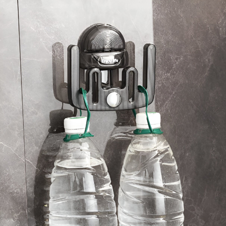 Suport pentru Incaltamintea de Casa, , fara Perforare, Montare pe Perete, Prindere Adeziva, 11.6x11x4.8cm, Gri Transparent [6]