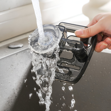 Suport pentru Incaltamintea de Casa, , fara Perforare, Montare pe Perete, Prindere Adeziva, 11.6x11x4.8cm, Gri Transparent [5]