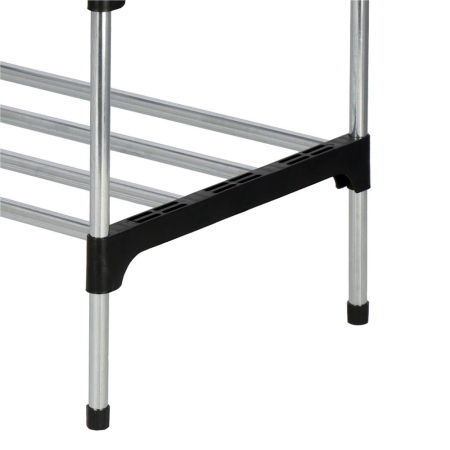 Suport pentru pantofi, 4 rafturi, cadru metalic, 84x28x60cm, negru si argintiu [8]