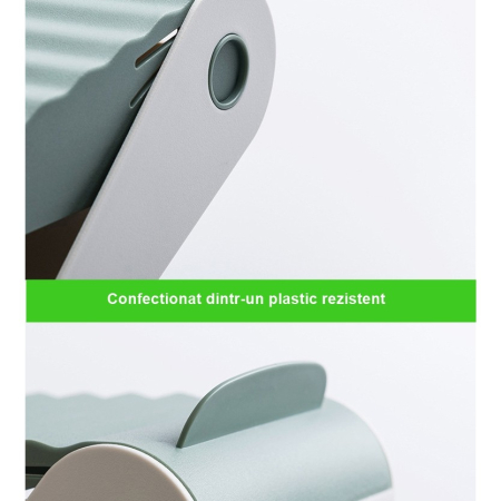 Suport pentru Pantofi, , cu Două Straturi, Organizator, Antiderapant și Durabil, Inălțime Reglabilă, 25.5x11x7.5 cm, Verde, 150 g [2]