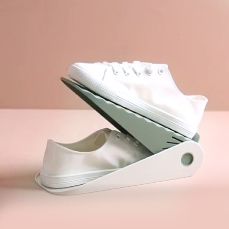 Suport pentru Pantofi, , cu Două Straturi, Organizator, Antiderapant și Durabil, Inălțime Reglabilă, 25.5x11x7.5 cm, Verde, 150 g [8]