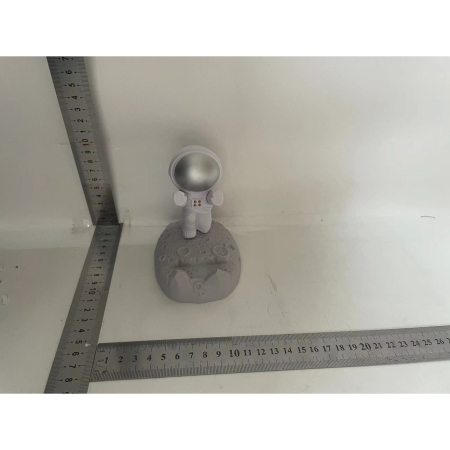 Suport pentru Telefon, , Suport de Birou pentru Telefon, Suport Telefon pentru Copii, Model Astronaut, Model 2, 9 x 8.5 x 6.5 cm, Plastic, Alb [3]