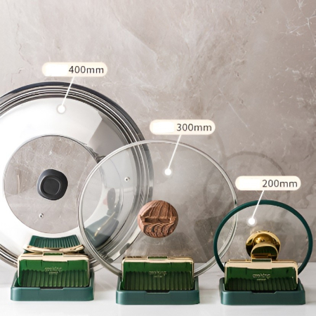 Suport Pliabil, , pentru Capace, Linguri, Multifunctional, Plasare pe Blatul de Bucatarie, 18.9x16.2x2.6 cm, Verde [1]