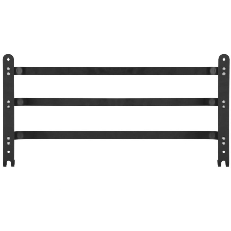 Suport prosoape pentru baie cu 2 sisteme de instalare, 3 brate, din aluminiu, 49x25cm, negru [3]