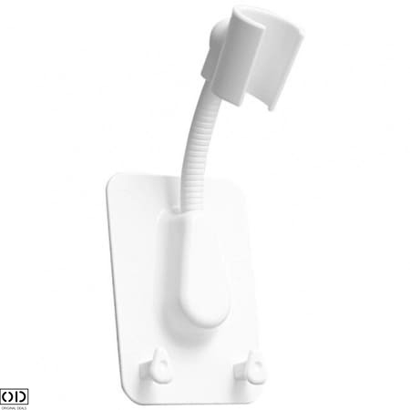 Suport Reglabil pentru Capul de Dus, cu Banda Adeziva Inclusa si 2 Agatatori pentru Burete, PVC Premium