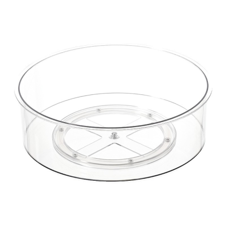 ✨TOATE PRODUSELE✨ - Suport Rotativ pentru Condimente, , Multifunctional, Rotund, 360 de Grade, pentru Bucatarie, Plastic, 30.5x30.5x10 cm, Transparent