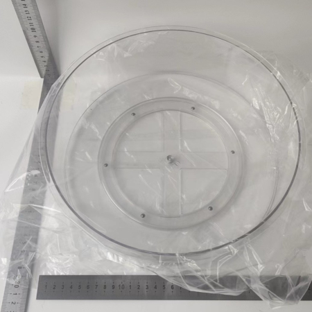 Suport Rotativ pentru Condimente, , Multifunctional, Rotund, 360 de Grade, pentru Bucatarie, Plastic, 30.5x30.5x10 cm, Transparent [7]