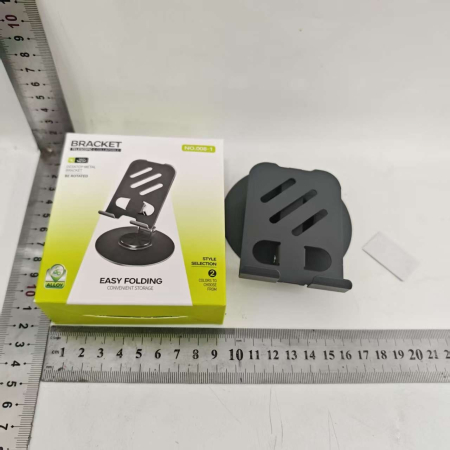 Suport rotativ pentru telefon, , Complet Metalic, Pliabil, Design Modern pentru Desktop, Multifunctional, Compatibil cu Tableta, 10.5 x 9 x 9 cm, 80 g, Gri [3]