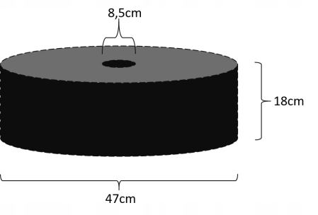 Suport umplere umbrela 47x18 cm, sac cu manere, inchidere velcro, poliester impermeabil, negru [4]