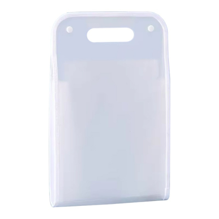 Accesorii Birou si Consumabile - Suport Vertical pentru Hartii A4, , Suport Portabil pentru Hartie A4 cu Maner, PP, pentru Depozitare Hartii si Documente, 37x24.3 cm Alb