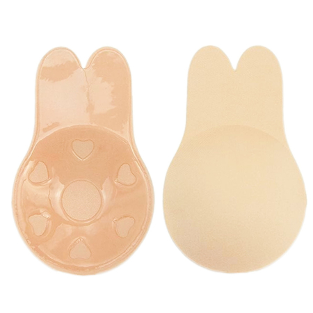 ✨TOATE PRODUSELE✨ - Sutien Invizibil cu Silicon Autoadeziv, , Efect de Push-Up, Fara Bretele, Reutilizabil, Liftup, Marime Universala, 10.5 cm, Bej