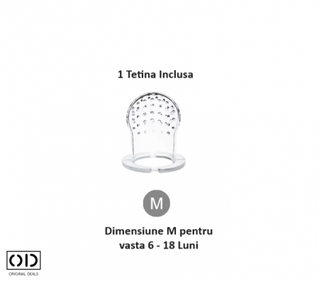 Suzeta pentru fruste si legume Suzeta bebelusi Tetina pentru suzeta Suzeta Difersificare Alimente difersificare bebelusi Suzeta pentru difersificare cu fructe si legume Alimente diversificare [16]