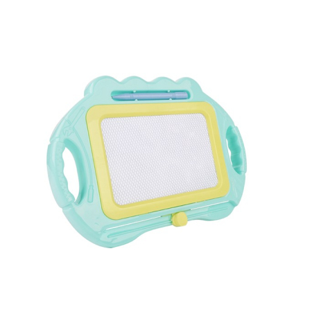 Jucarii Creative - Tabla Magnetica pentru desen , Pix, forma dreptunghi, dimensiuni 23x17 cm, Dezvolta Creativitatea, cu picioare suport, Albastru