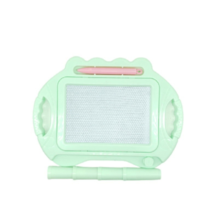 Jucarii Creative - Tabla Magnetica pentru desen , Pix, forma dreptunghi, dimensiuni 23x17 cm, Dezvolta Creativitatea, cu picioare suport, Verde