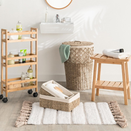 Taburet depozitare 5Five Bambou Natural, bambus, 40x25x46 cm, natur [1]