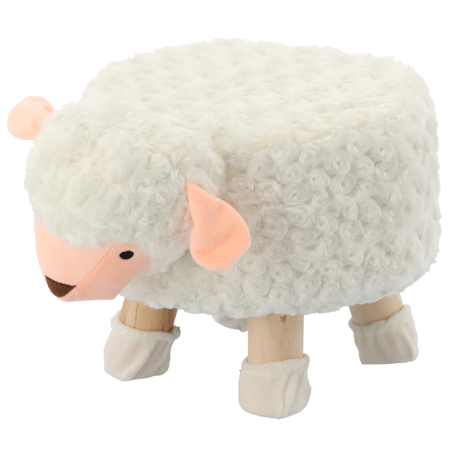 Disponibil livrare locker - Taburet pentru copii, 28x25cm, maxim 50kg, model oaie