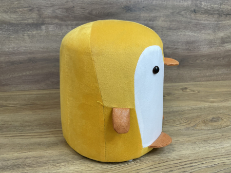 Taburet pentru copii, 28x25cm, maxim 50kg, model pinguin galben [4]
