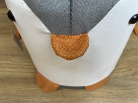 Taburet pentru copii, 28x25cm, maxim 50kg, model pinguin gri [6]