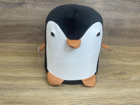 Taburet pentru copii, 28x25cm, maxim 50kg, model pinguin negru [1]
