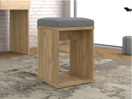 Taburet pentru masuta de toaleta cu sezut confortabil, 30x30x42 cm, craft [1]