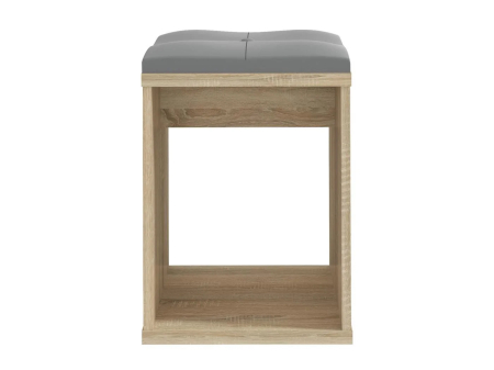 Taburet pentru masuta de toaleta cu sezut confortabil, 30x30x42 cm, stejar [1]