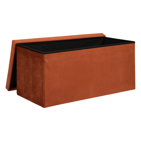 Taburet pliabil Atmosphera Lilou cu spatiu depozitare 80L, 76x38x38 cm, ambre [1]