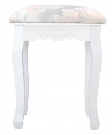 Taburet tapitat pentru masa de toaleta, picioare din lemn masiv, 38x28x45 cm [1]