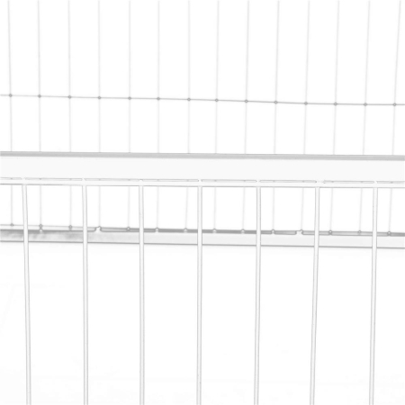 Tarc pentru animale de companie, din fier, forma configurabila, cu usa de acces, 4XL, 184x100x93cm, alb [18]